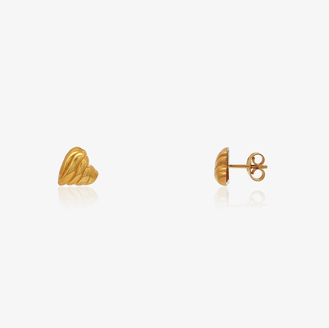 Gallooned Heart Earrings