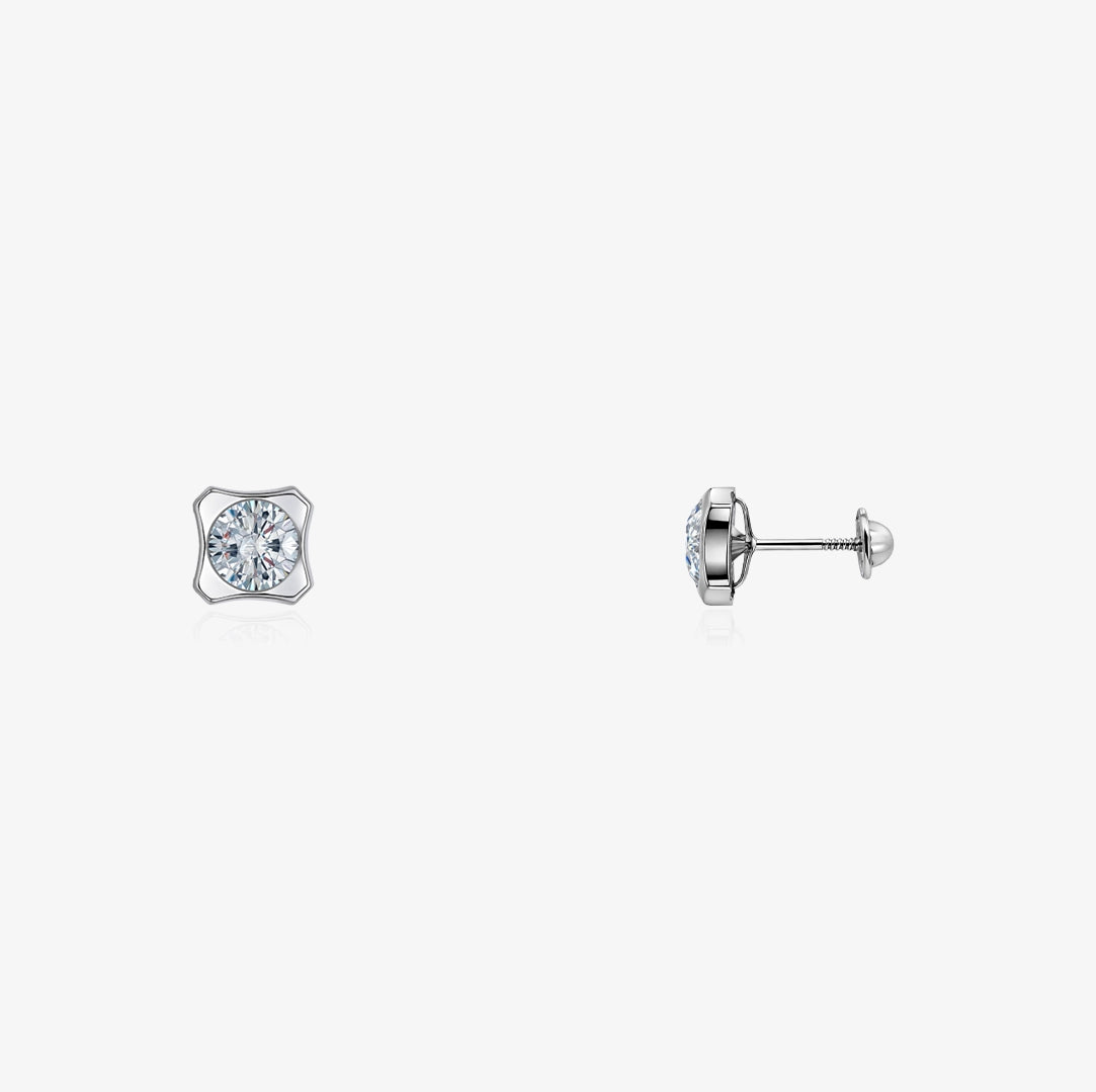 Pendientes Chatón Cuadrado
