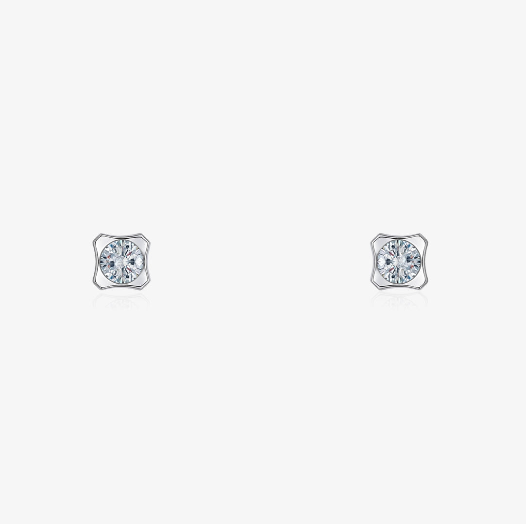 Pendientes Chatón Cuadrado
