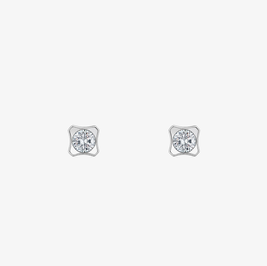 Square Chatón Earrings