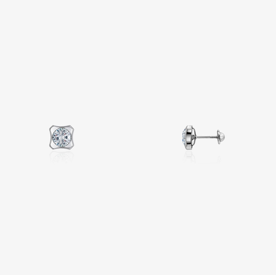 Pendientes Chatón Cuadrado
