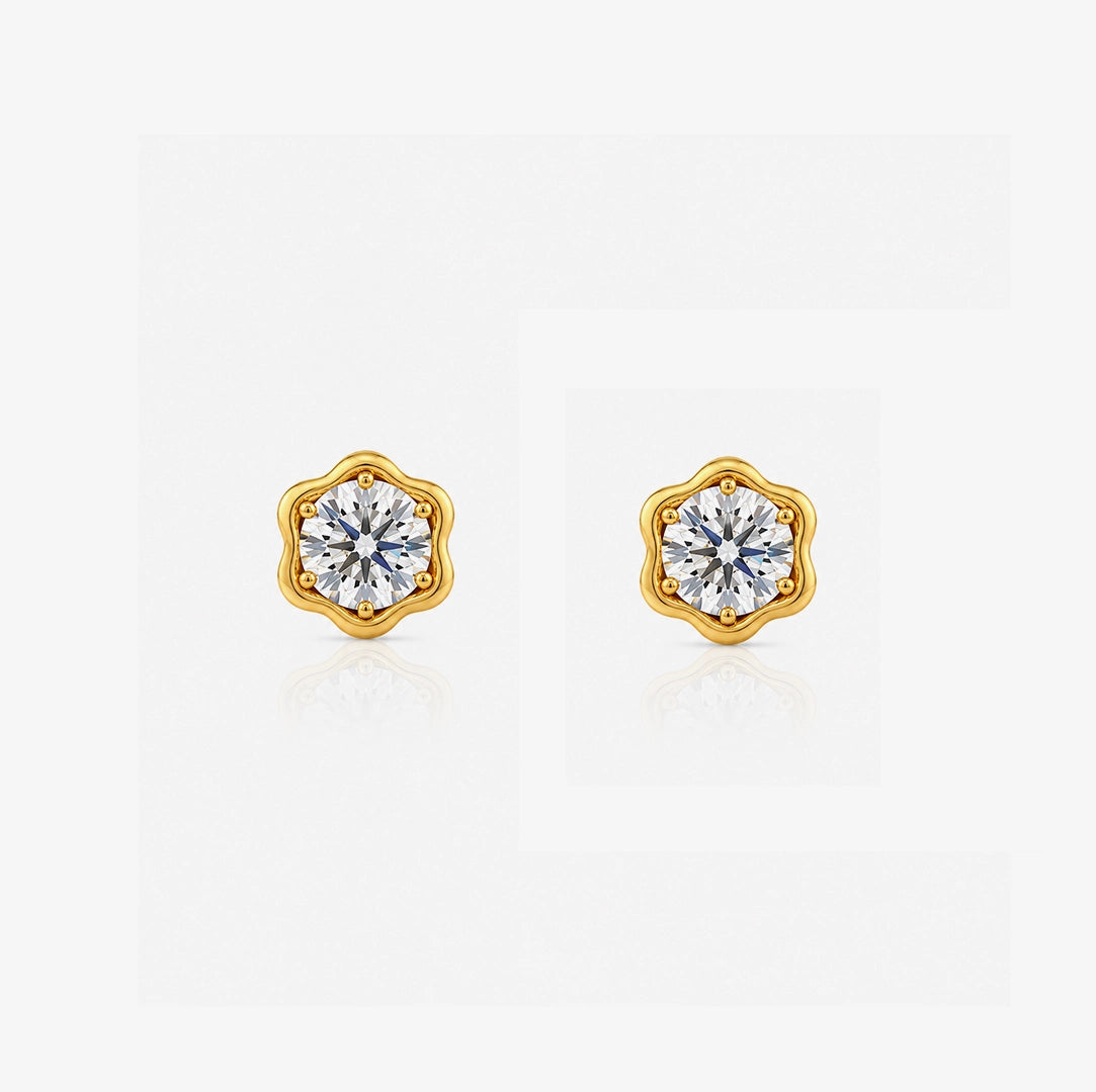 Flower Chatons Studs