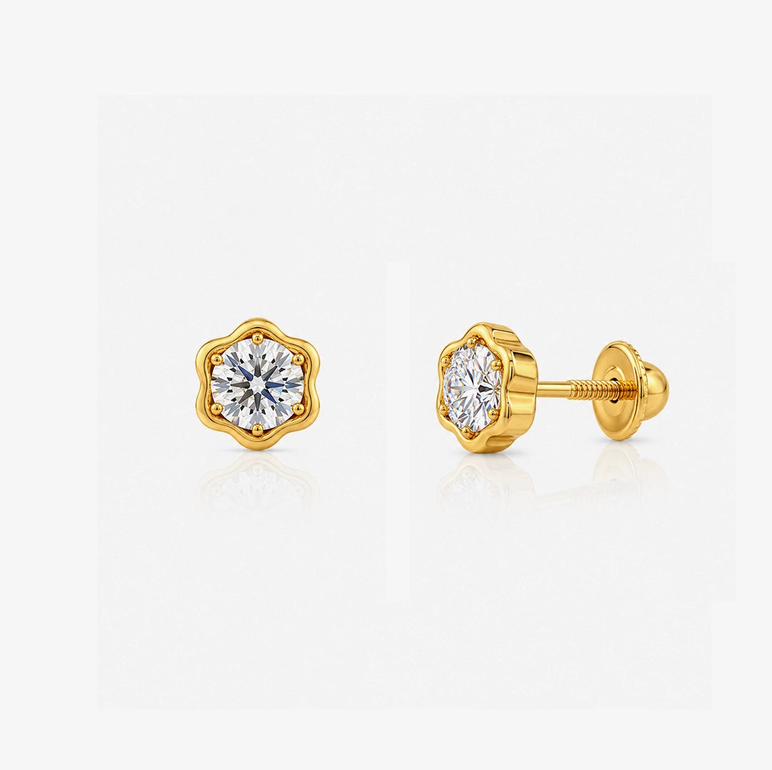 Flower Chatons Studs