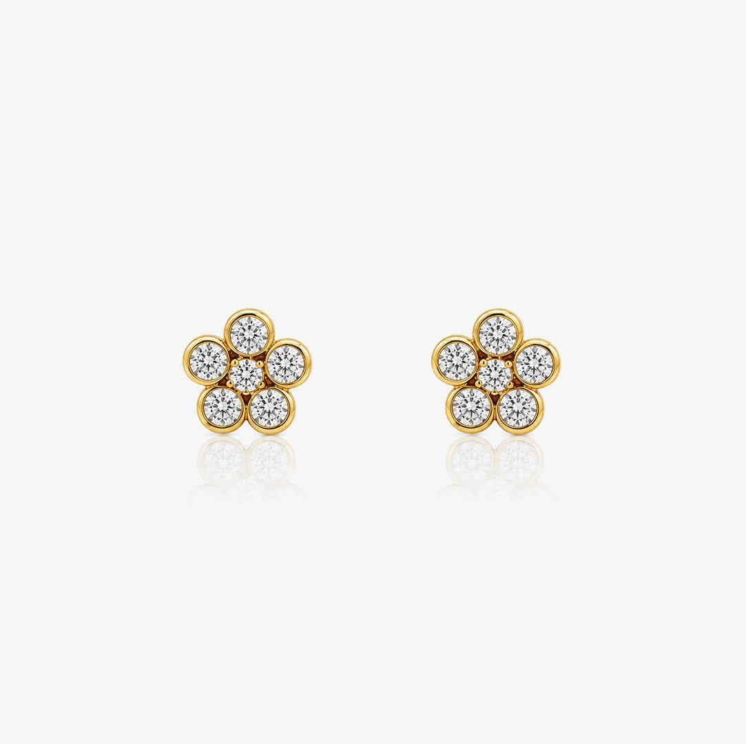 Flower Stone Earrings