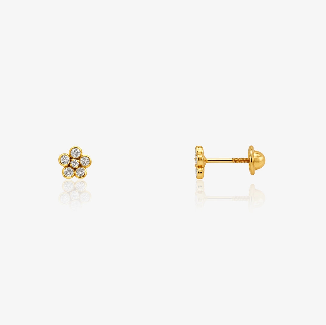Pendientes Piedras Flor