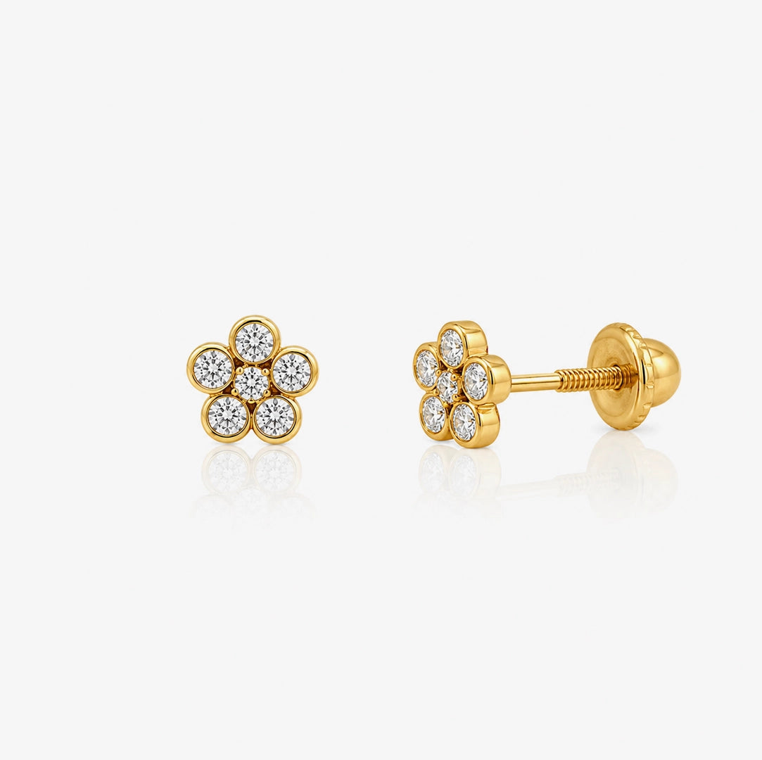 Flower Stone Earrings