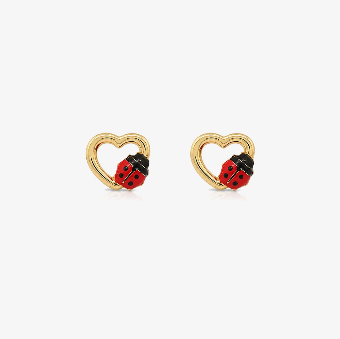 Pendientes Corazón Mariquita