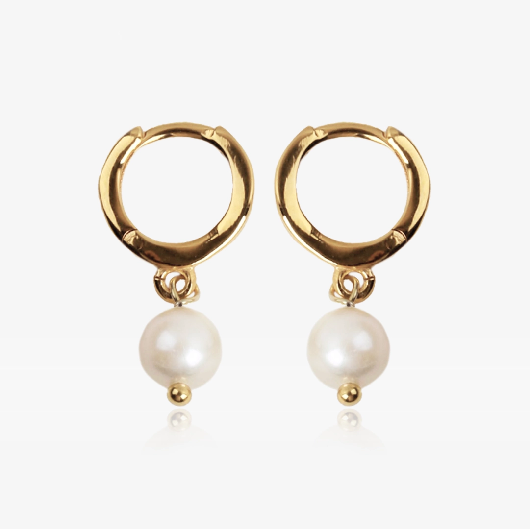 Natural Pearl Hoop Earring
