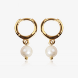 Natural Pearl Hoop Earring