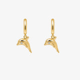 Pendientes Aro Delfín Colgante