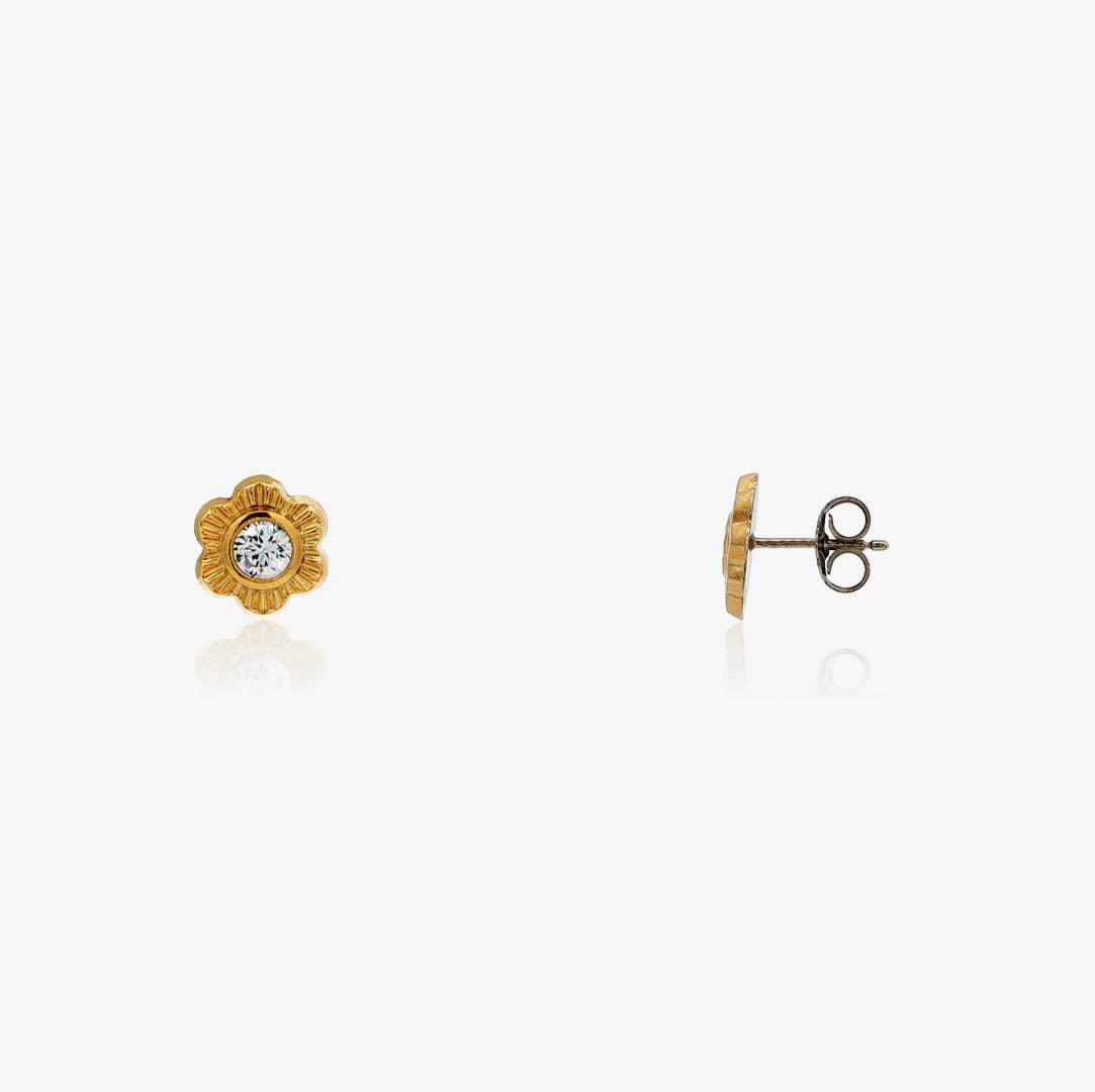 Pendientes Piedras Flor