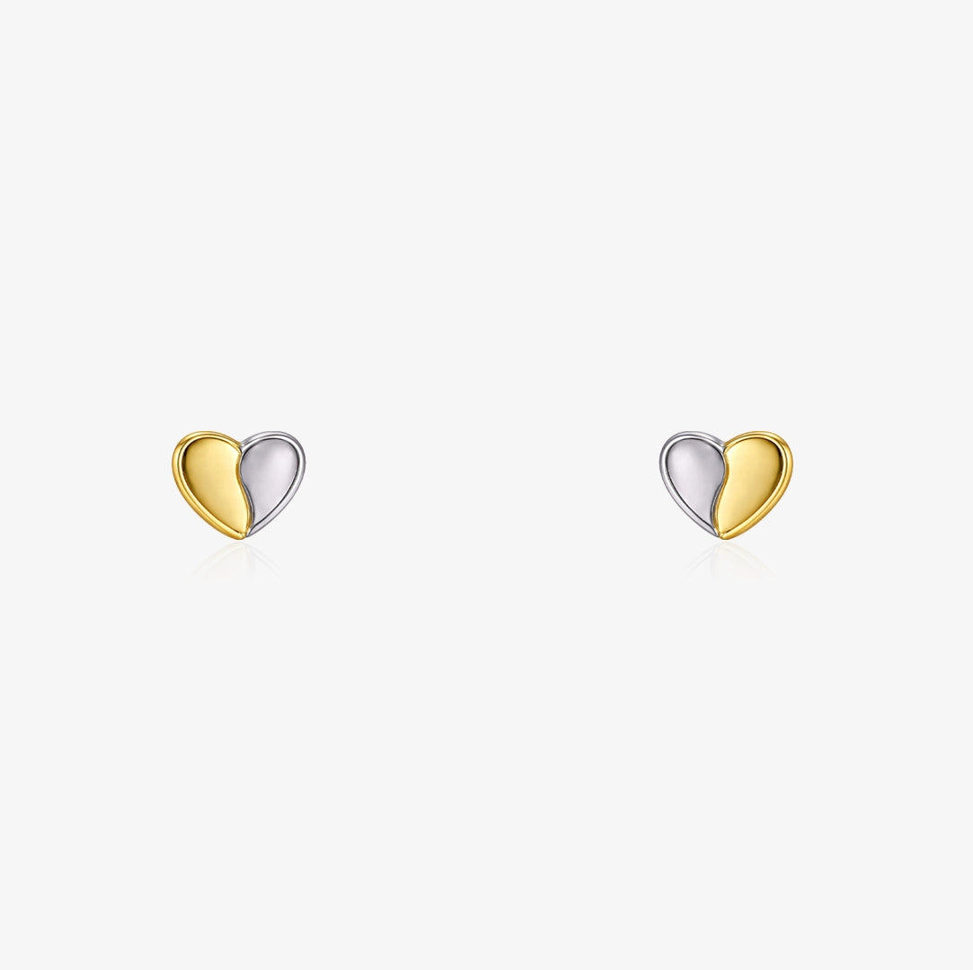 Pendientes Corazones Bicolor