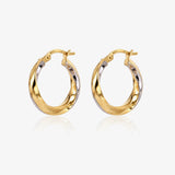 Pendientes Aro Bicolor Torneado