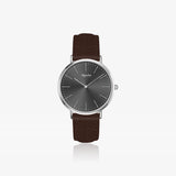 Watch - leather and steel