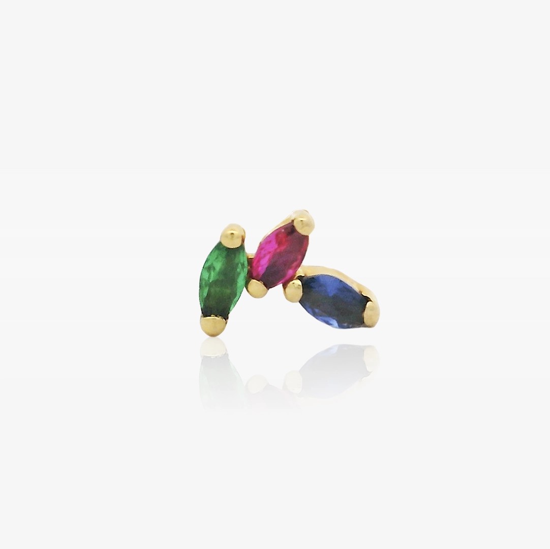 TRIPLE COLOR EAR PIERCING