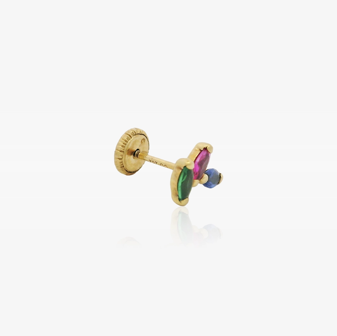 TRIPLE COLOR EAR PIERCING