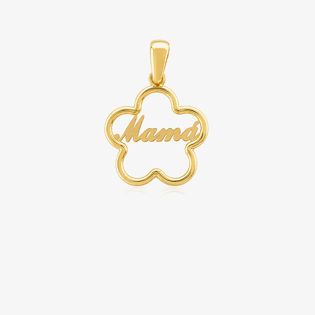 Mom flower pendant