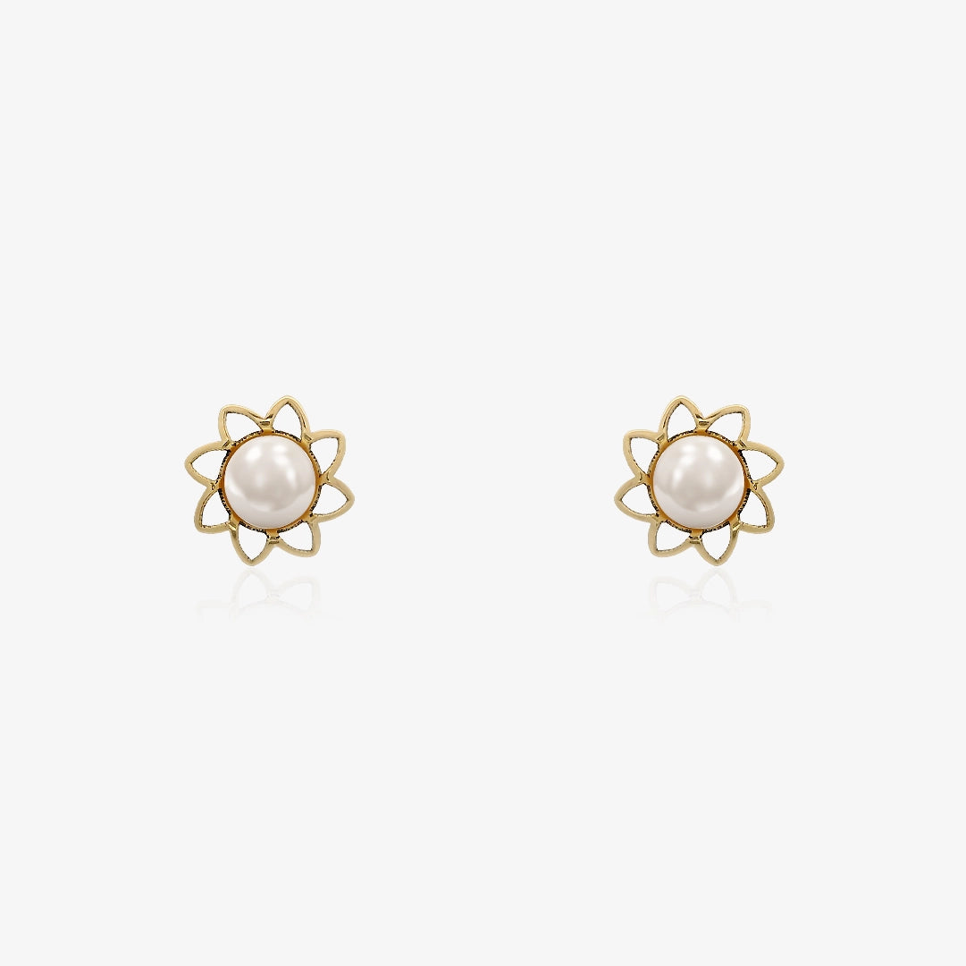 PEARL FRILL FLOWER Earrings