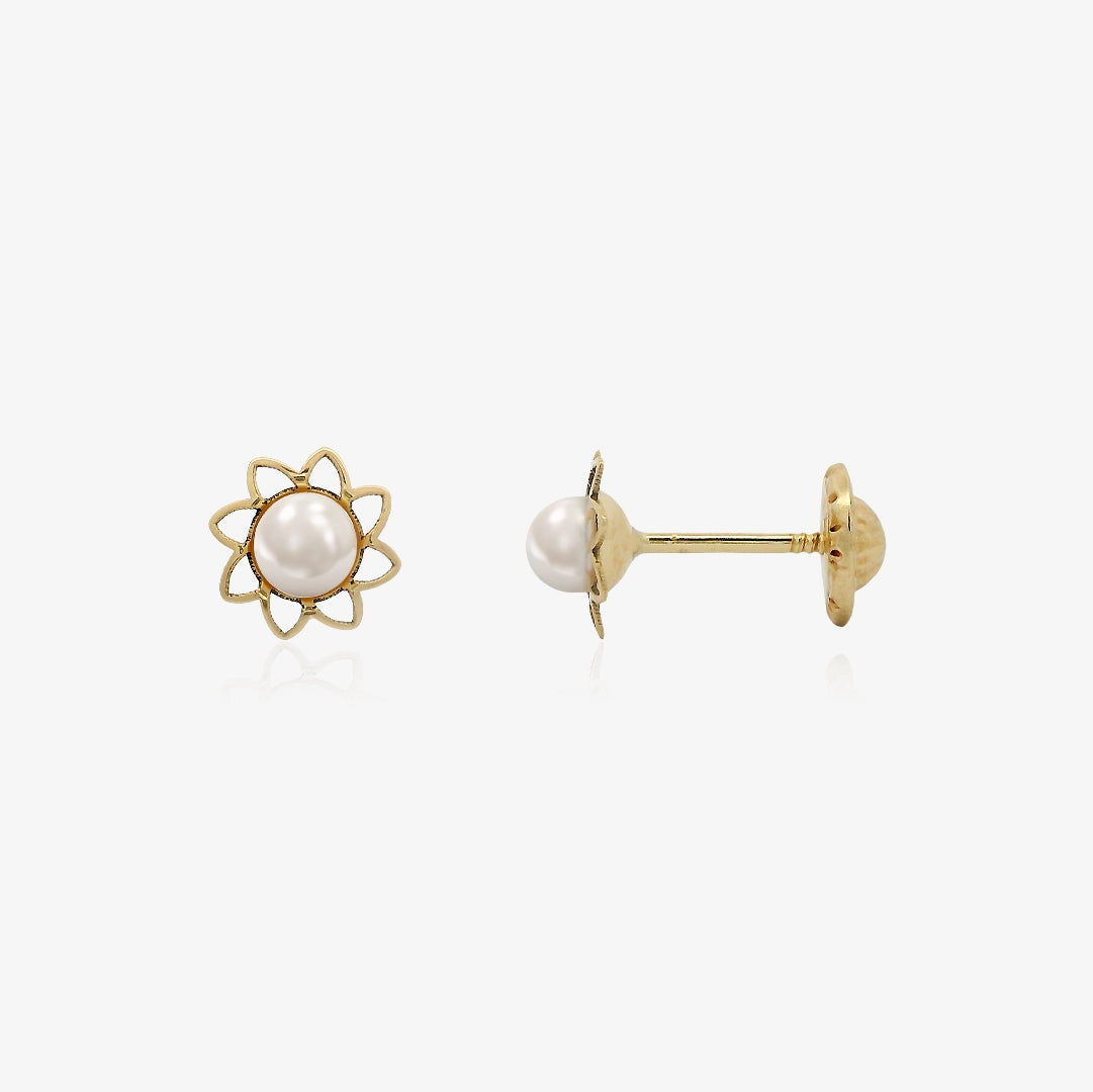 PEARL FRILL FLOWER Earrings
