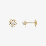 PEARL FRILL FLOWER Earrings