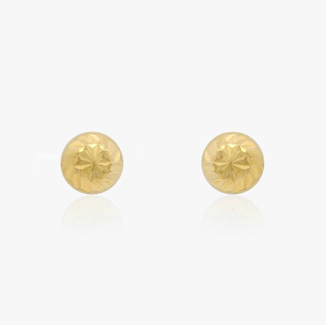 Carved ball earrings