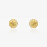Carved ball earrings