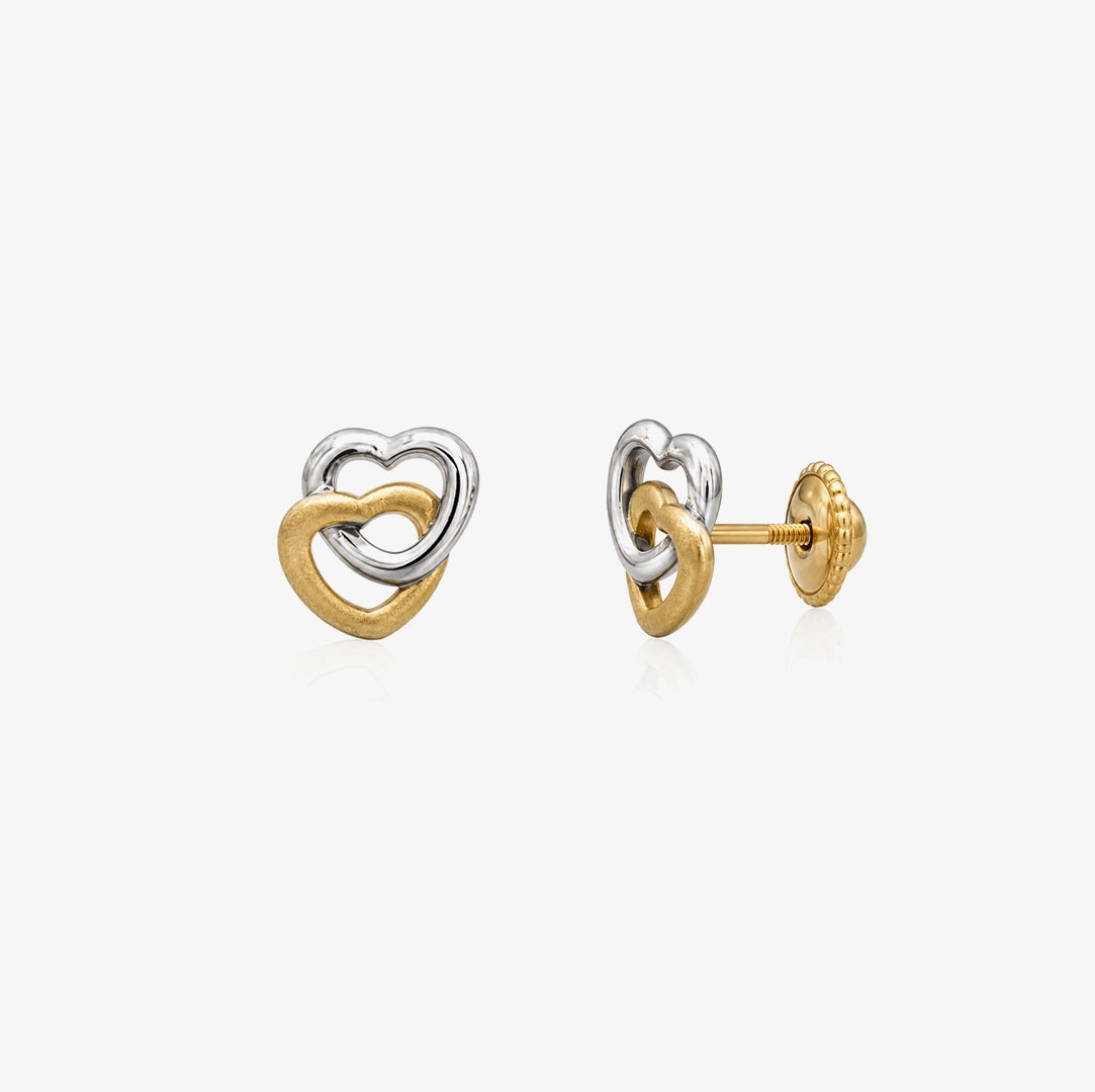 Pendientes BICOLOR CORAZONES