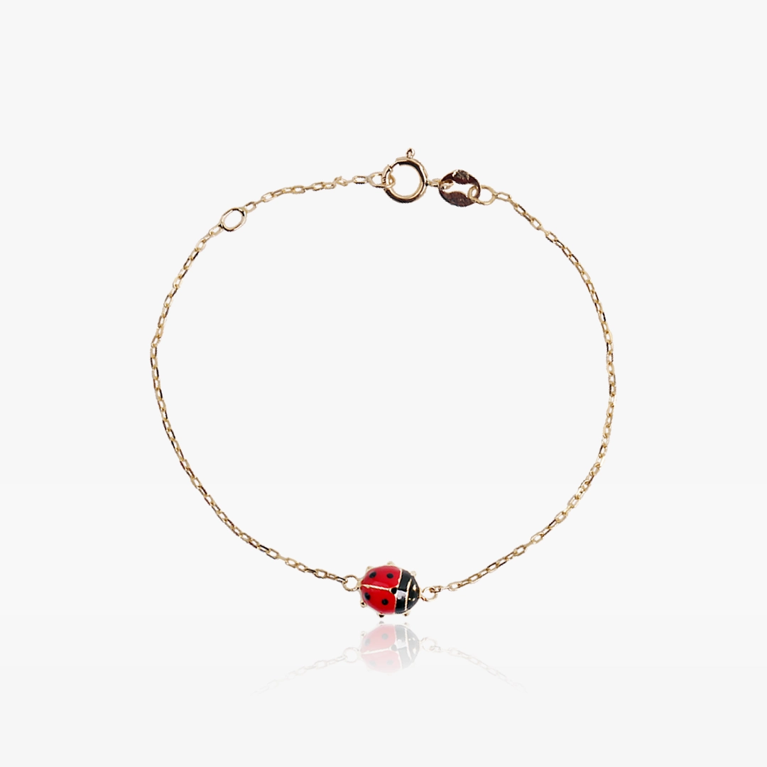 Ladybug baby bracelet