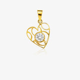 Colgante corazon calado