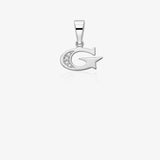 Initial diamond pendant