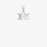 Initial diamond pendant