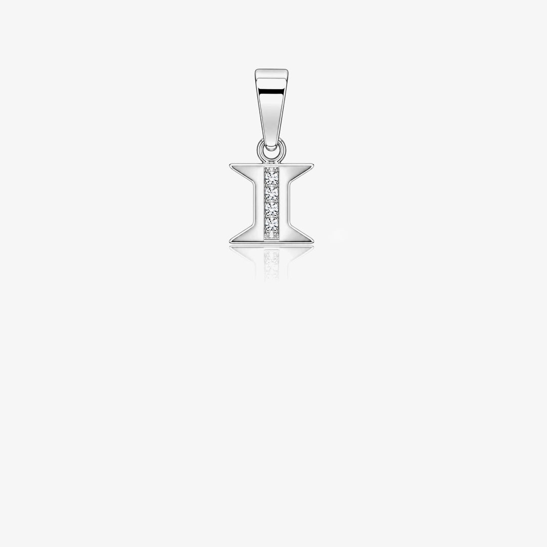 Initial diamond pendant