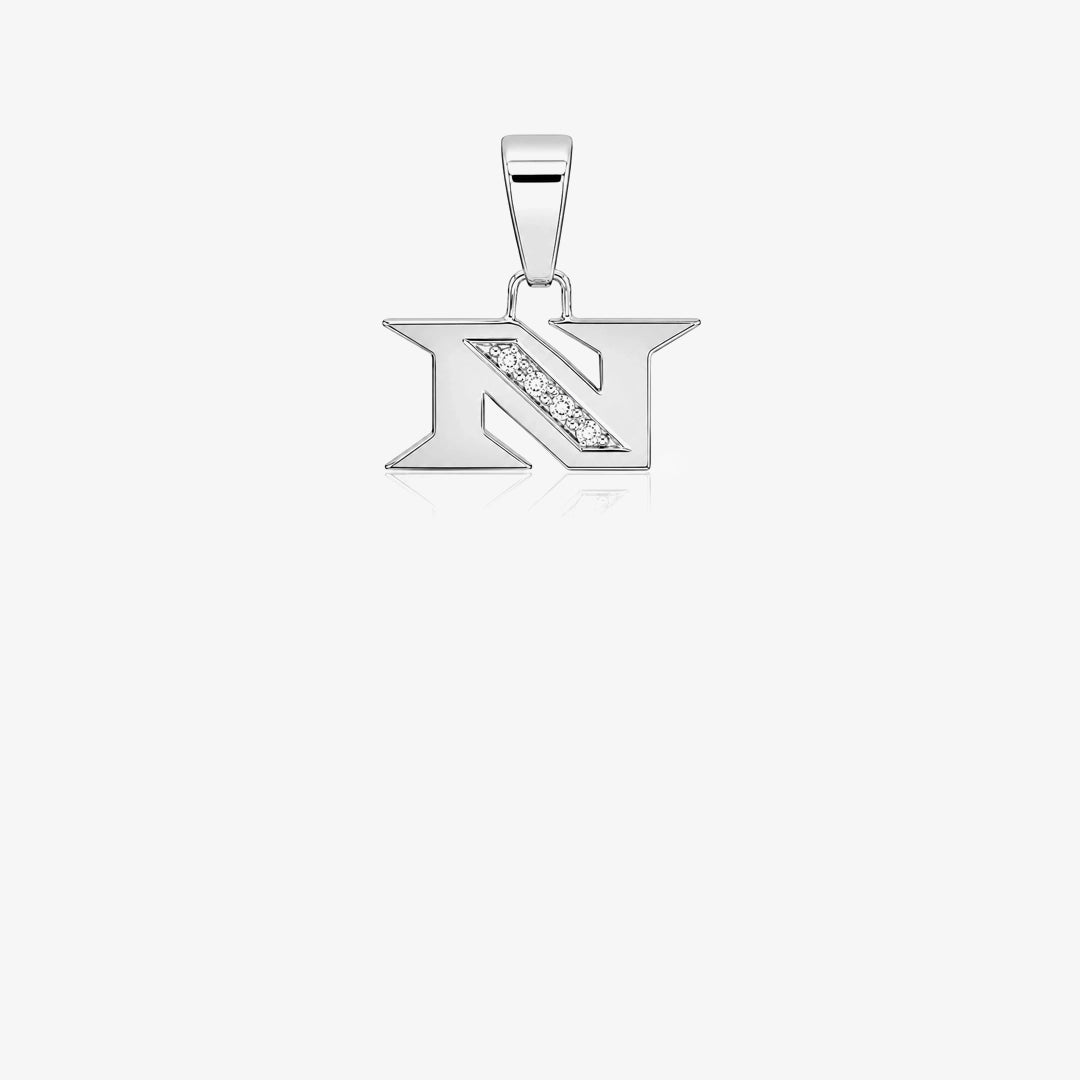 Initial diamond pendant