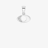 Initial diamond pendant
