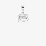 Initial diamond pendant