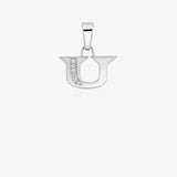 Initial diamond pendant
