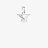 Initial diamond pendant