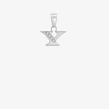 Initial diamond pendant