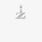 Initial diamond pendant