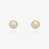 Button Pearl Earrings