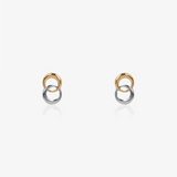 Two-tone interlocking earrings