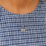 Initial diamond pendant